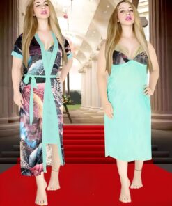 Digital Print 2 Pcs Nighty-10